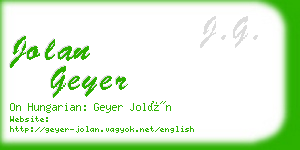 jolan geyer business card